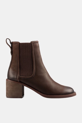 Botins Chelsea de couro Chamberly Top - Castanho