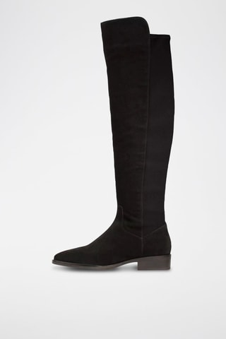 Botas acima do joelho em nobuck Pure Caddy - Preto