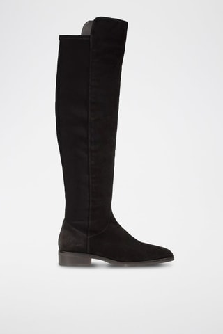 Botas acima do joelho em nobuck Pure Caddy - Preto