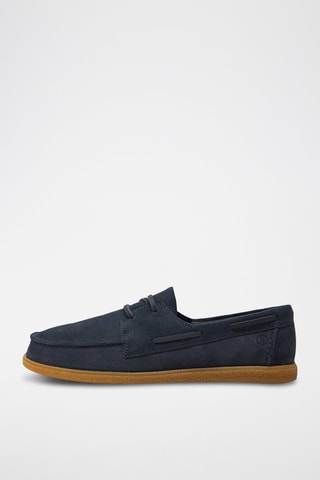 Sapatos de vela em nobuck Clarkbay - Azul-marinho