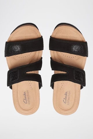 Mules com cunha de nobuck Calenne - Preto