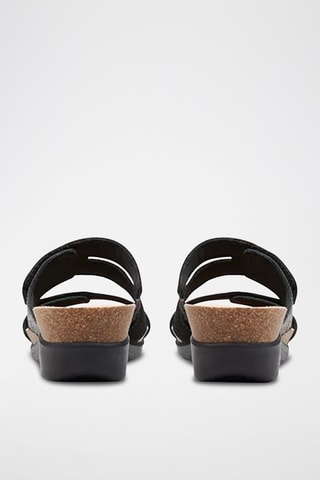 Mules com cunha de nobuck Calenne - Preto