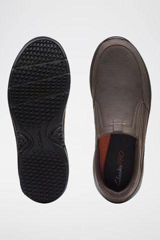 Mocassins de couro ClarksPro - Castanho-escuro