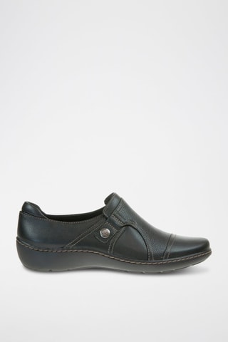 Mocassins de couro Cora - Preto