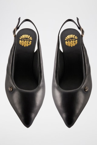 Sapatos de salto em couro Cur - Preto