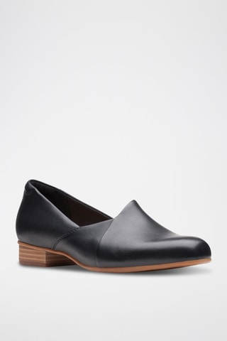 Slippers de couro Juliet - Preto