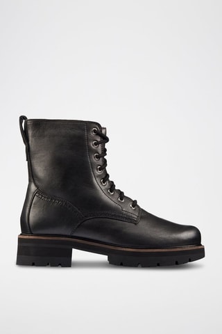 Botins em couro Orianna - Preto