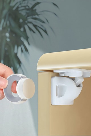 4 cierres - Blanco y gris - 4 x 3,2 x 3 cm