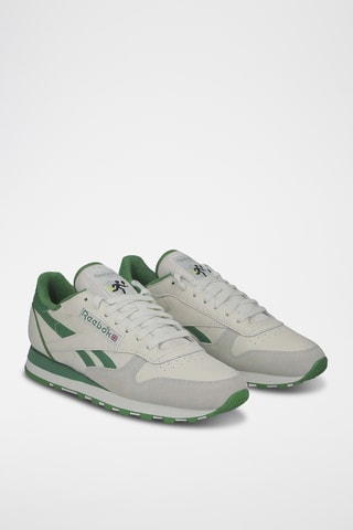 Sneakers in pelle scamosciata Vintage - Bianco e verde