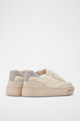 Sneakers in pelle Club LTD Vintage R - Ecrù e grigio