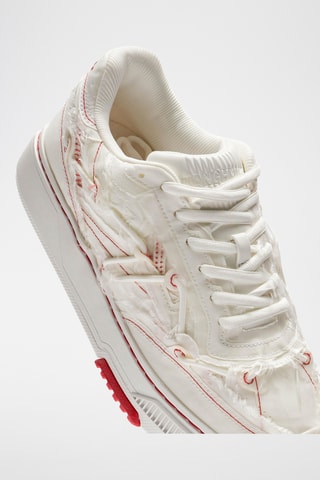 Sneakers in pelle scamosciata Club C LTD - Bianco e rosso