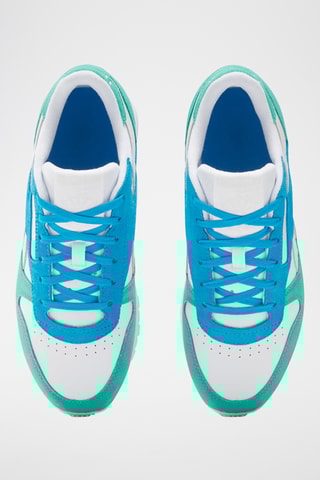 Sneakers in pelle Classic Leather- Bianco e celeste