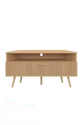 Meuble TV d'angle 1 abattant Faustine - 110 x 54 x 30 cm