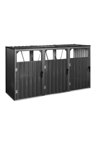 Cache-poubelles triple  - 221 x 80 x 120 cm