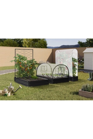 Ensemble carrés et serres de potager