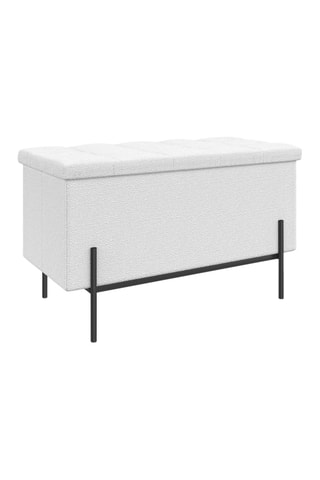 Banc-coffre Loan - Tissu bouclette - 100 x 45 x 37 cm