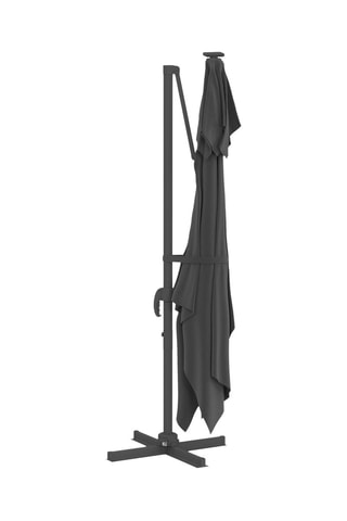Parasol déporté rectangulaire LED avec pied Sombra - 12 m²