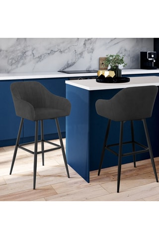 2 tabourets de bar Ariana - 47 x 93 x 46 cm