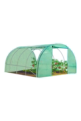 Serre tunnel de jardin bâche renforcée 130 g/m² - 12 m² - gamme toutes saisons