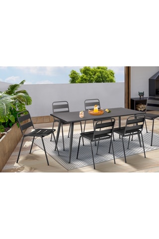 6 sedie da giardino impilabili 