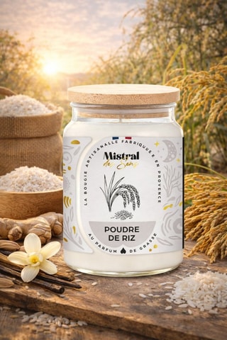 Pó de arroz - Vela perfumada