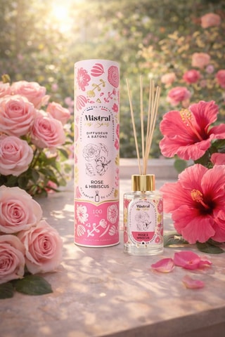 Rosa e Hibisco - Difusor de perfume - 100 ml