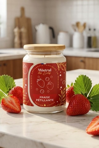 Vela perfumada jarra grande modelo - Fraise pétillante  - 700 ml