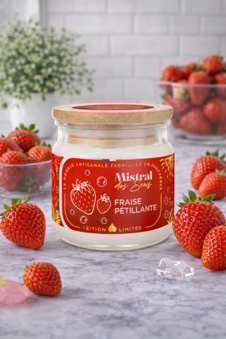 Vela perfumada copo pequeno modelo - Fraise pétillante  - 150 ml