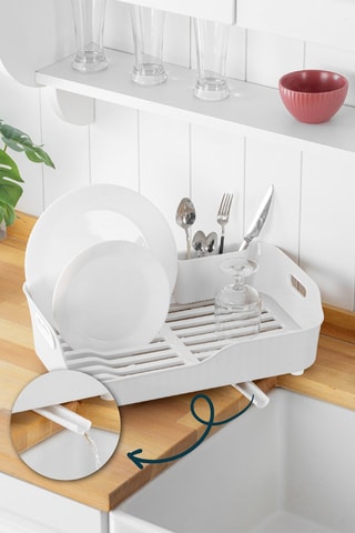 Scolapiatti in plastica senza BPA - Bianco