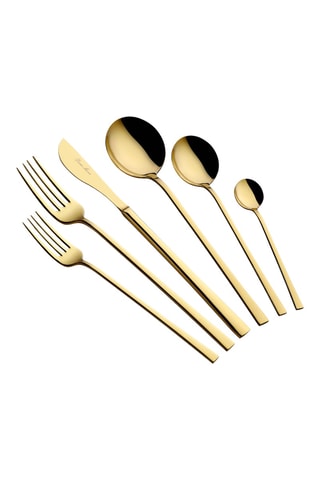 Cubertería de acero inoxidable con revestimiento de titanio Ella - 36 piezas