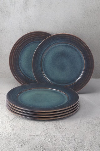 6 piatti da dessert in porcellana - 20 cm