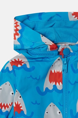 Cortavientos con capucha - Azul pato