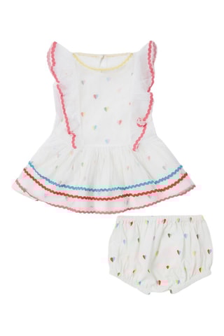 Vestido y cubrepañal - Blanco