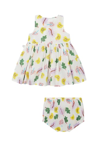 Vestido y cubrepañal - Blanco