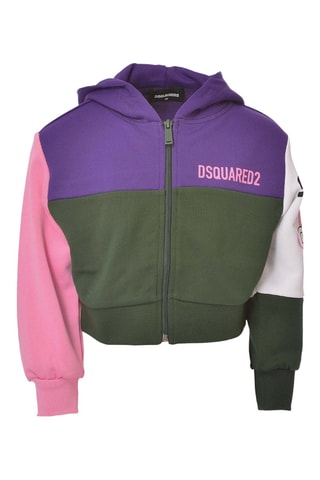 Sweat à capuche - Violet et kaki