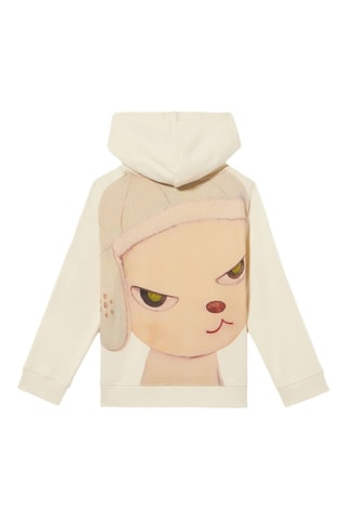 Sweat à capuche Yoshitomo Nara - Crème