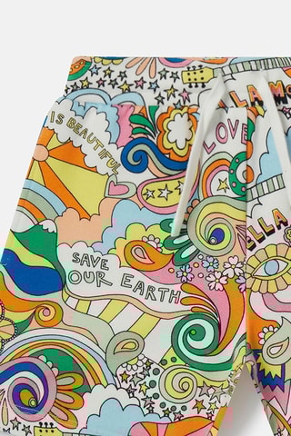 Short - Blanco y naranja