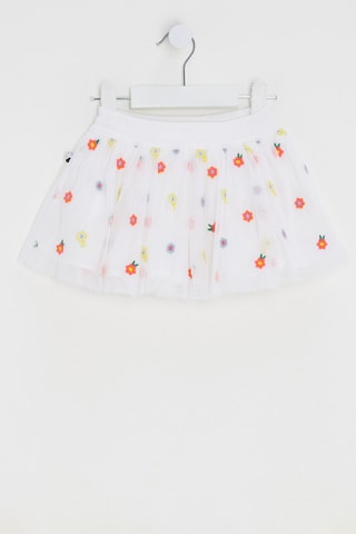 Falda evasé - Blanco