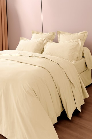 Funda nórdica de percal de algodón 80 hilos/cm² - Marfil