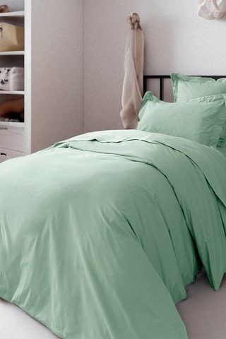 Funda nórdica de percal de algodón 80 hilos/cm² - Verde