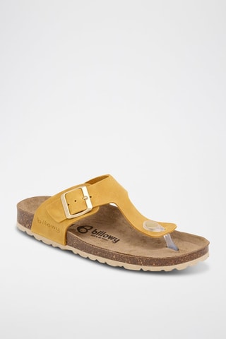 Sandales en cuir - Jaune