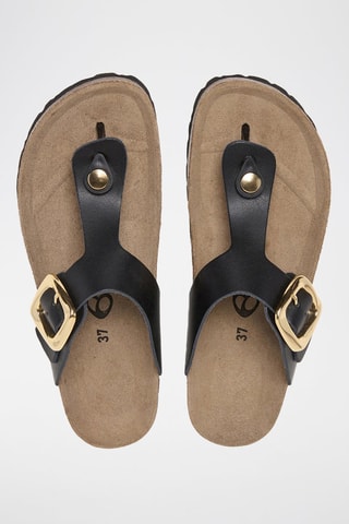 Sandales en cuir - Noir