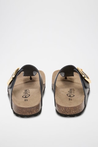 Sandales en cuir - Noir