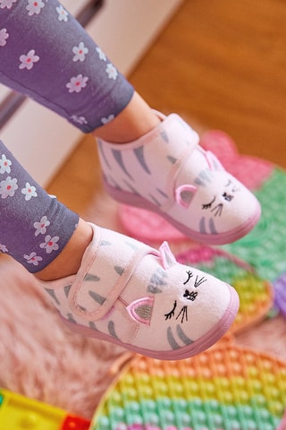 Chaussons Luna - Rose et gris