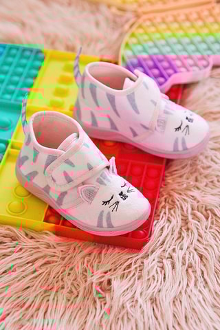 Chaussons Luna - Rose et gris