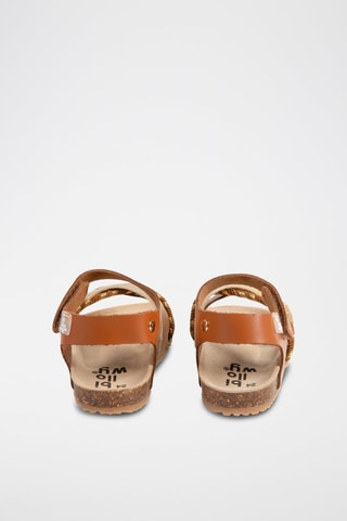 Sandali in pelle Rosso - Marrone