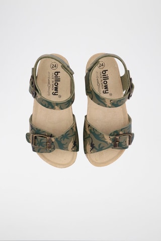 Sandálias Rosso Caqui e verde escuro