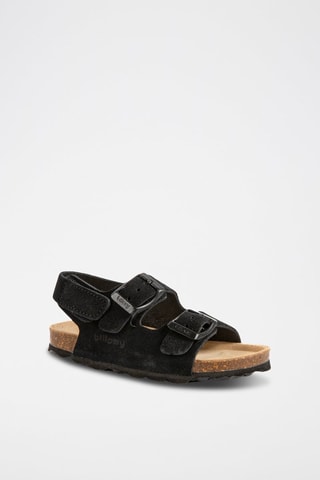 Sandali in pelle scamosciata - Nero