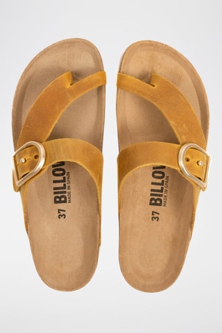 Sandales en nubuck - Moutarde