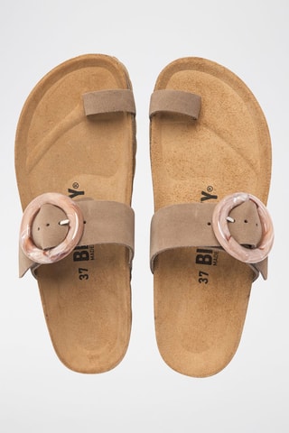 Sandales en nubuck - Marron clair